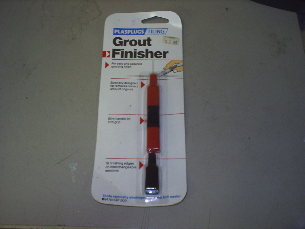 Seattle REconomy Tool Libraries Grout Finishing tool with 16 finishing
